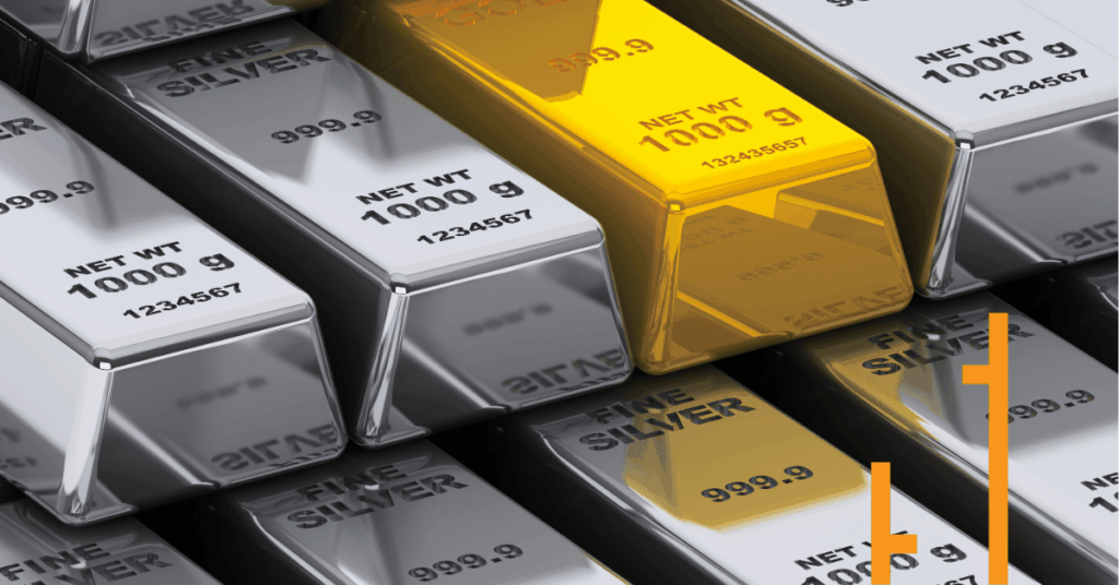 An image of gold and silver bullion